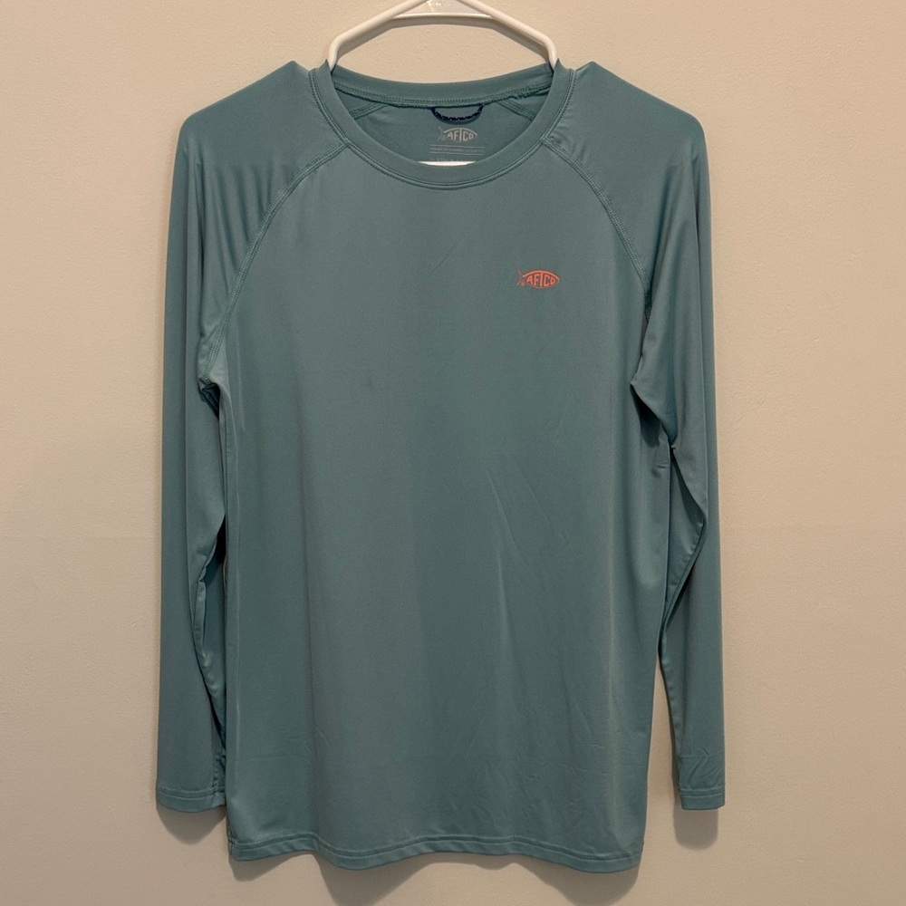 AFTCO Samurai Performance Teal Long Sleeve Shirt
